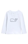 Vineyard Vines Raglan Long Sleeve Rashguard In White Cap
