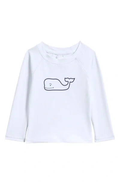 Vineyard Vines Babies'  Raglan Long Sleeve Rashguard In White Cap