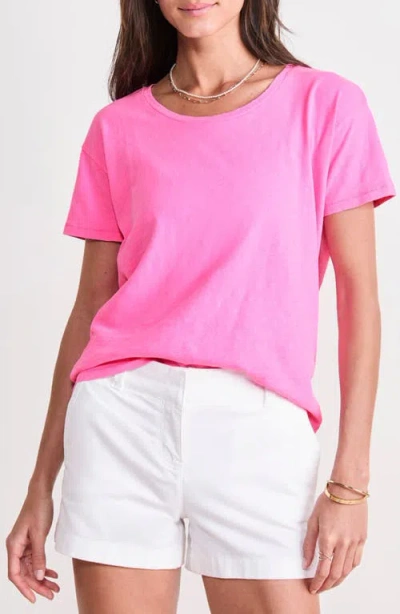 Vineyard Vines Relaxed Cotton Slub T-shirt In Pink