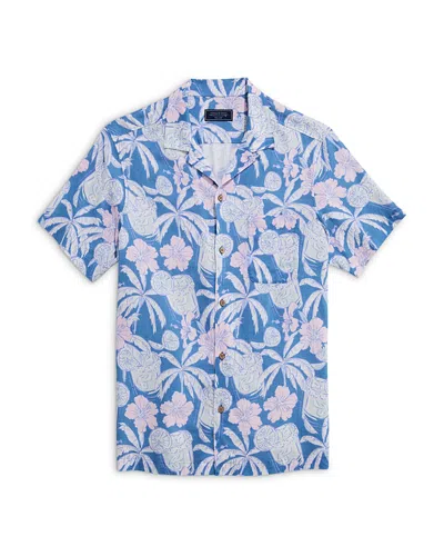 Vineyard Vines Relaxed Fit Floral Shirt In Blue