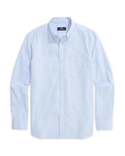 Vineyard Vines Relaxed Fit University Stripe Oxford Pocket Shirt In Blue