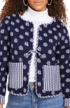 Vineyard Vines Reversible Quilted Cotton Jacket In Fleurdeleaf Deep Bay