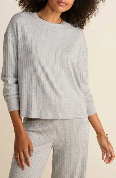 Vineyard Vines Rib Sweatshirt In Light Grey Heather