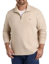 Vineyard Vines Big & Tall Saltwater 1/4-zip Pullover In Officer Khaki