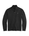 Vineyard Vines Saltwater Stripe Quarter Zip Pullover In Jet Black