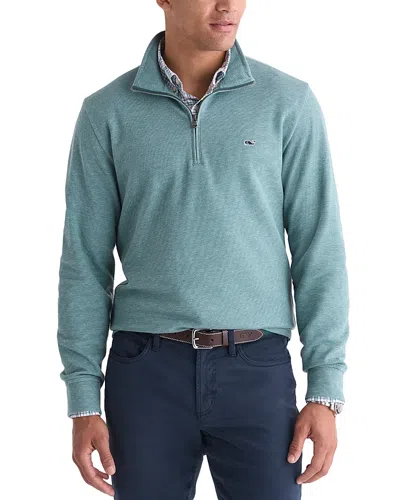 Vineyard Vines Saltwater Quarter Zip Long Sleeve Sweatshirt In Blue