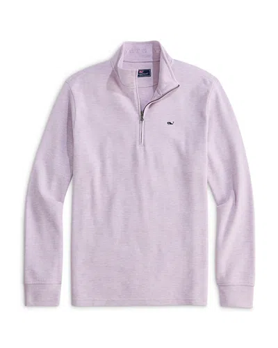 Vineyard Vines Saltwater Quarter Zip Long Sleeve Sweatshirt In Purple