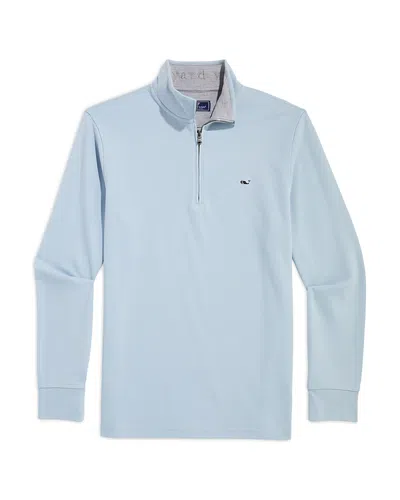 Vineyard Vines Saltwater Quarter-zip Sweater In Blue