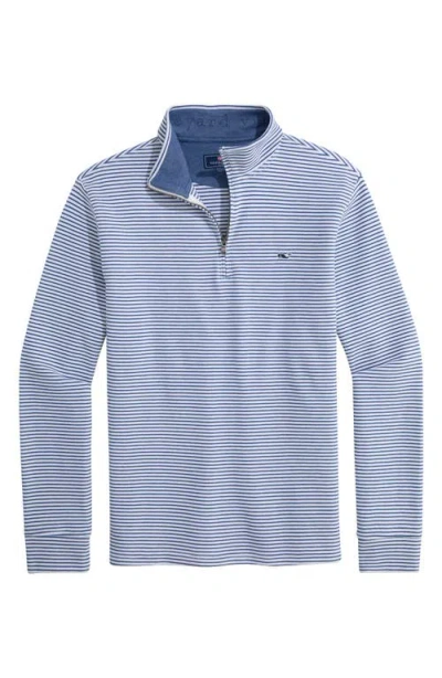 Vineyard Vines Saltwater Quarter Zip Long Sleeve Sweatshirt In Blue