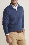 Vineyard Vines Saltwater Stripe Quarter Zip Pullover In Deep Bay