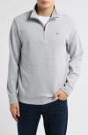 Vineyard Vines Saltwater Stripe Quarter Zip Pullover In Granite