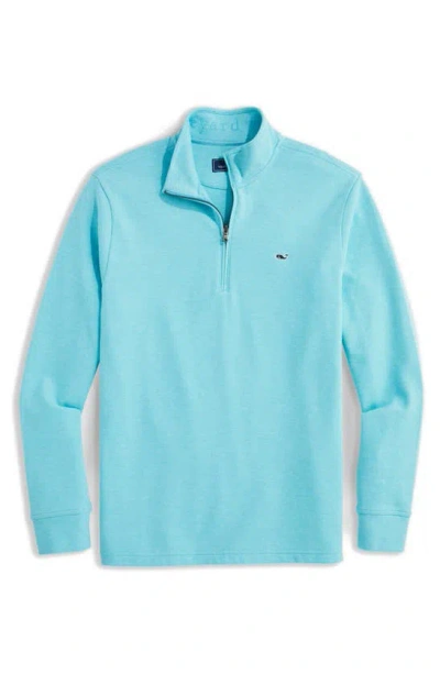 Vineyard Vines Saltwater Quarter Zip Long Sleeve Sweatshirt In C404 Mist