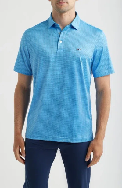 Vineyard Vines Sankaty Performance Polo In Gray