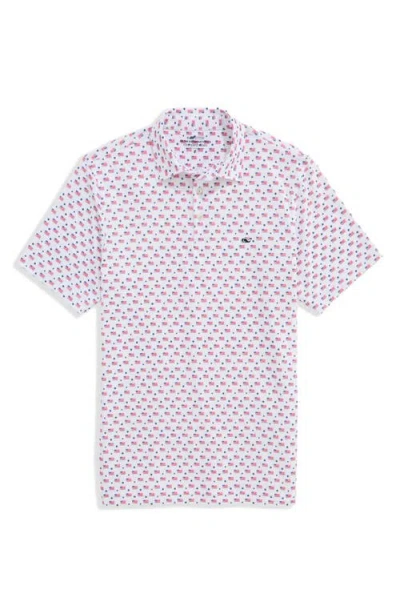 Vineyard Vines Sankaty Performance Polo In White