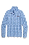 Vineyard Vines Sankaty Shep Quarter Zip Pullover In Cora Allover Sb