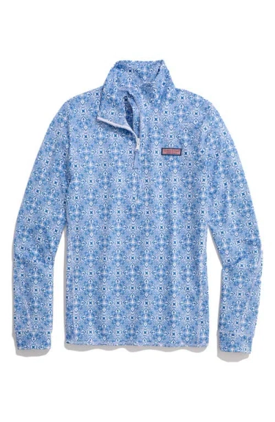 Vineyard Vines Sankaty Shep Quarter Zip Pullover In Cora Allover Sb