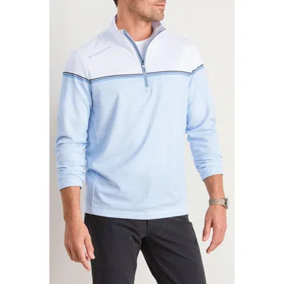 Vineyard Vines Sankaty Stripe Half-zip Performance Pullover In Blue