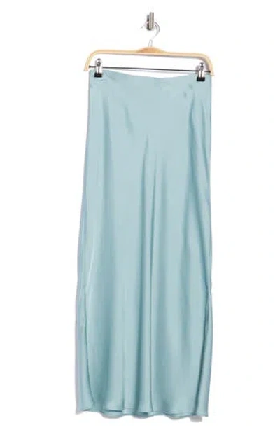 Vineyard Vines Satin Midi Slip Skirt In Blue