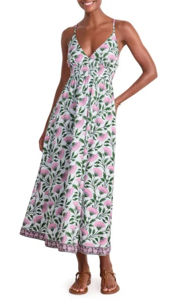 Vineyard Vines Sconset Floral Smocked Stretch Cotton Sundress In Multi