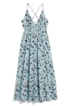 Vineyard Vines Sconset Floral Smocked Stretch Cotton Sundress In Paisley Floral-cape