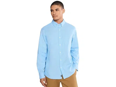 Vineyard Vines Seawall Solid Oxford Shirt In Blue