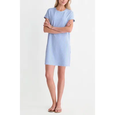 Vineyard Vines Seersucker Stripe Knit Dress In Blue