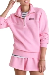 Vineyard Vines Shep Quarter Zip Pullover In Pink