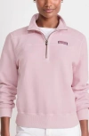 Vineyard Vines Shep Quarter Zip Pullover In Summer Mauve