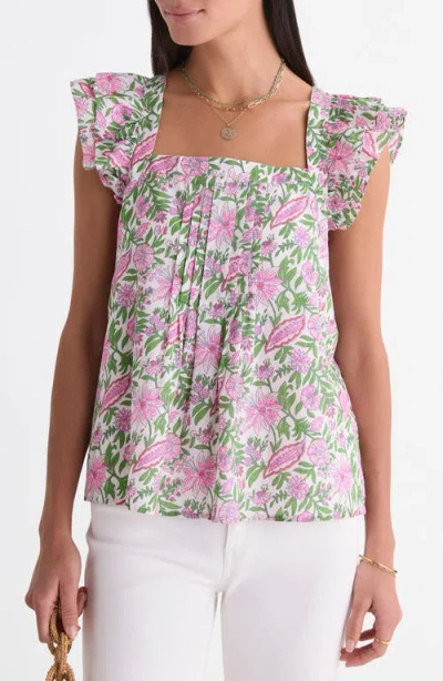 Vineyard Vines Shiloh Square Neck Top In Multi