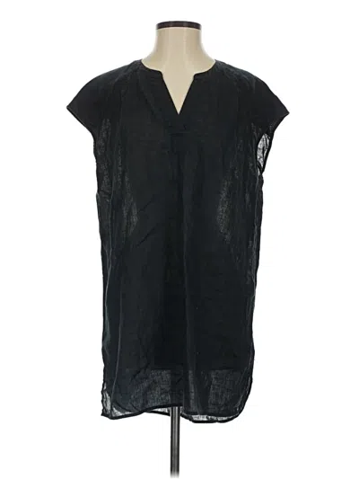 Pre-owned Vineyard Vines Short Sleeve Blouse In Black