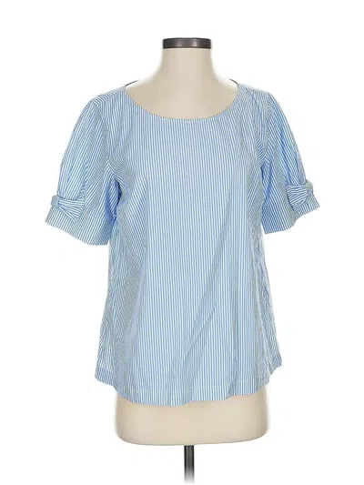 Pre-owned Vineyard Vines Short Sleeve Blouse In Blue