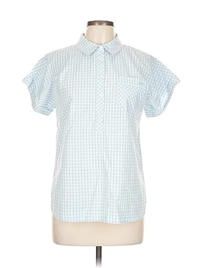 Pre-owned Vineyard Vines Short Sleeve Blouse In Blue