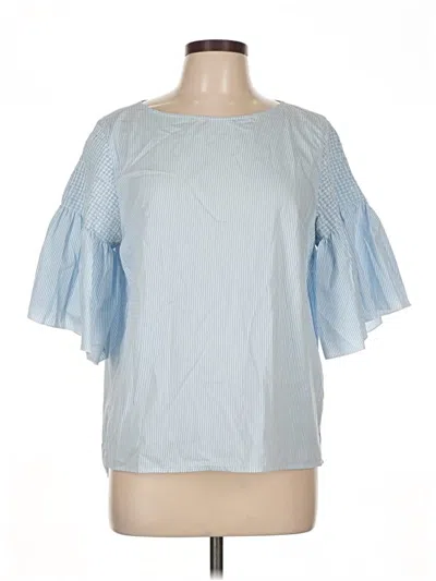 Pre-owned Vineyard Vines Short Sleeve Blouse In Blue