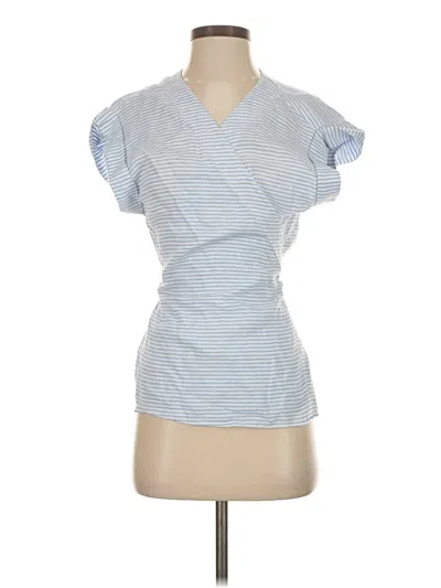 Pre-owned Vineyard Vines Short Sleeve Blouse In Blue