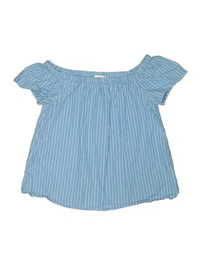 Pre-owned Vineyard Vines Kids' Short Sleeve Blouse In Blue