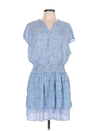 Pre-owned Vineyard Vines Short Sleeve Blouse In Blue