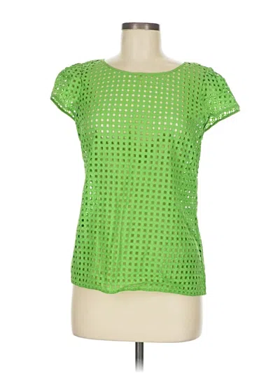 Pre-owned Vineyard Vines Short Sleeve Blouse In Green