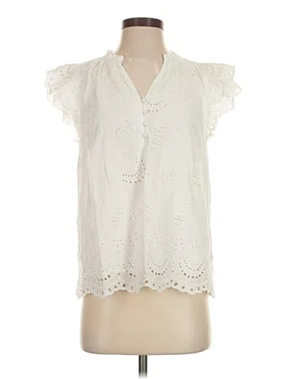 Vineyard Vines Short Sleeve Blouse In White