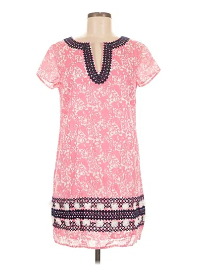 Pre-owned Vineyard Vines Short Sleeve Blouse In Pink