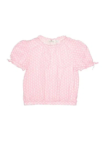 Pre-owned Vineyard Vines Kids' Short Sleeve Blouse In Pink