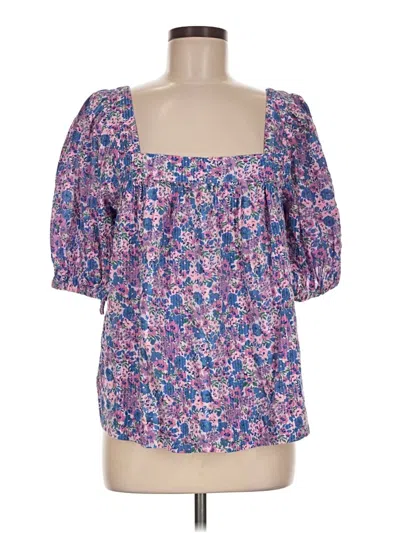 Vineyard Vines Short Sleeve Blouse In Blue