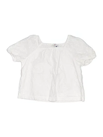 Pre-owned Vineyard Vines Kids' Short Sleeve Blouse In White