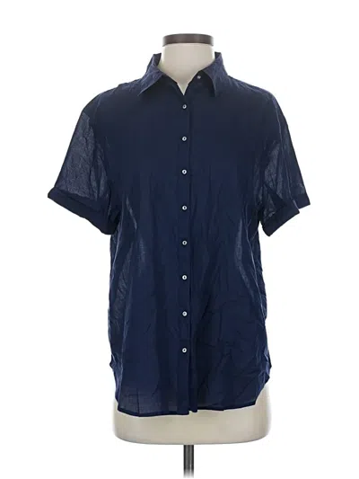 Pre-owned Vineyard Vines Short Sleeve Button Down Shirt In Blue