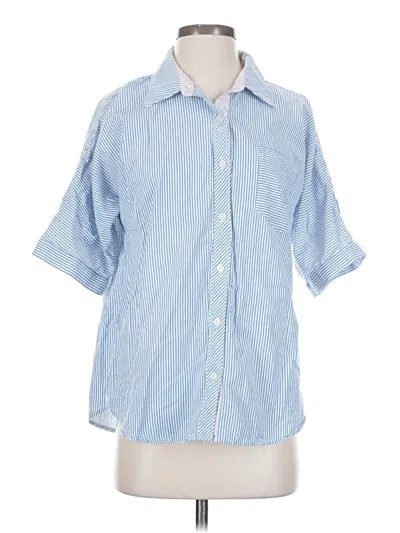 Pre-owned Vineyard Vines Short Sleeve Button Down Shirt In Blue