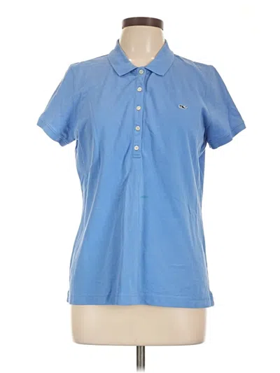 Pre-owned Vineyard Vines Short Sleeve Button Down Shirt In Blue