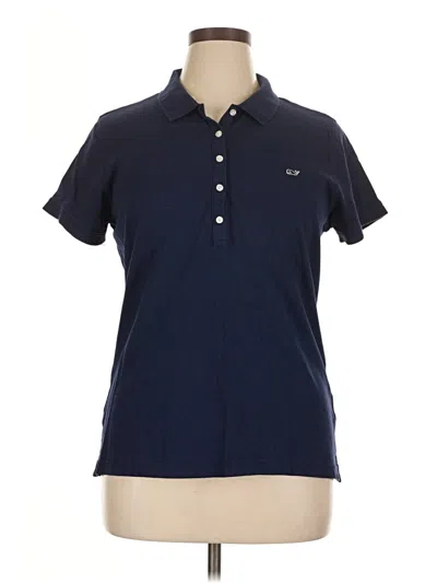 Pre-owned Vineyard Vines Short Sleeve Button Down Shirt In Blue