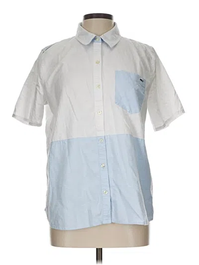 Pre-owned Vineyard Vines Short Sleeve Button Down Shirt In Blue