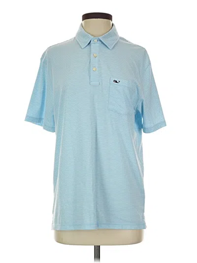 Pre-owned Vineyard Vines Short Sleeve Button Down Shirt In Blue