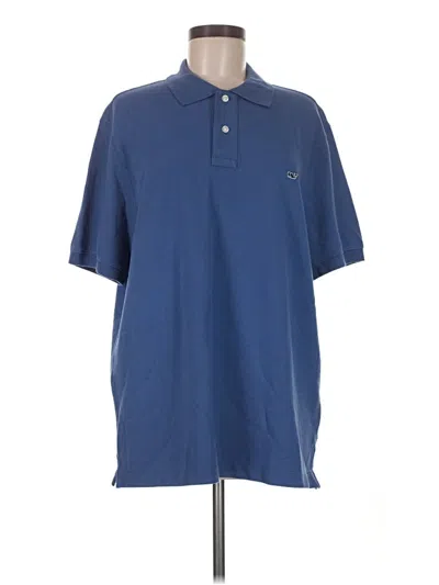 Pre-owned Vineyard Vines Short Sleeve Button Down Shirt In Blue