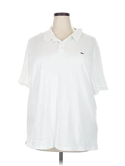 Pre-owned Vineyard Vines Short Sleeve Button Down Shirt In White